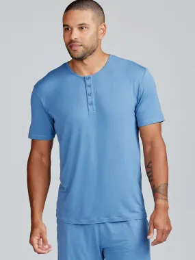 Bamboo Silk Sleep Short Sleeve Henley