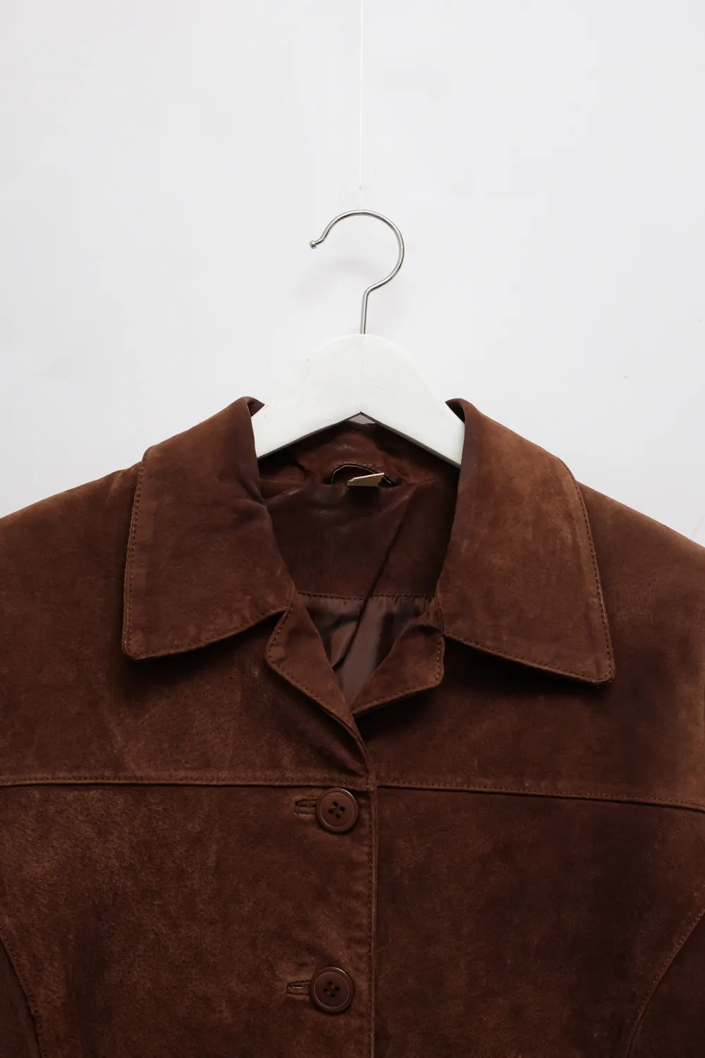 BROWN VINTAGE SUEDE LEATHER JACKET