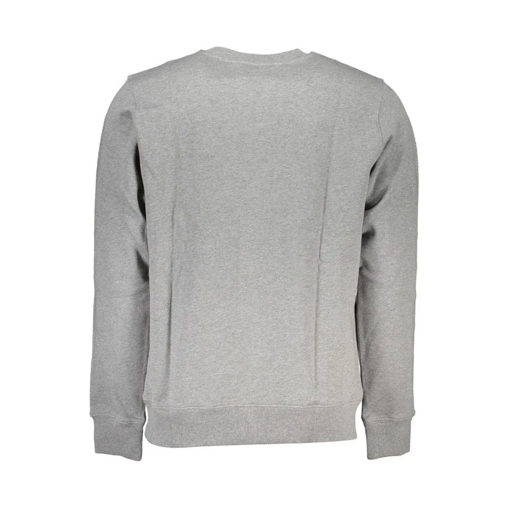 Calvin Klein Classic Gray Crew Neck Sweatshirt with Logo