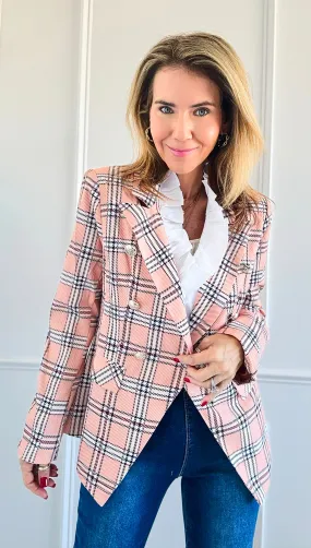 City Lights Plaid Statement Blazer