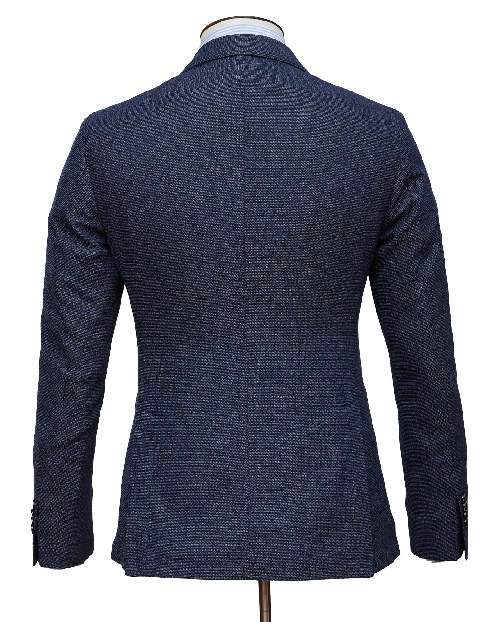 Dark Blue Double Breasted Jersey Blazer