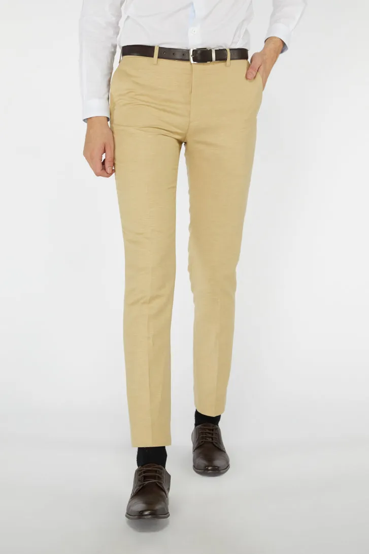 Fawn Linen Suit Pant