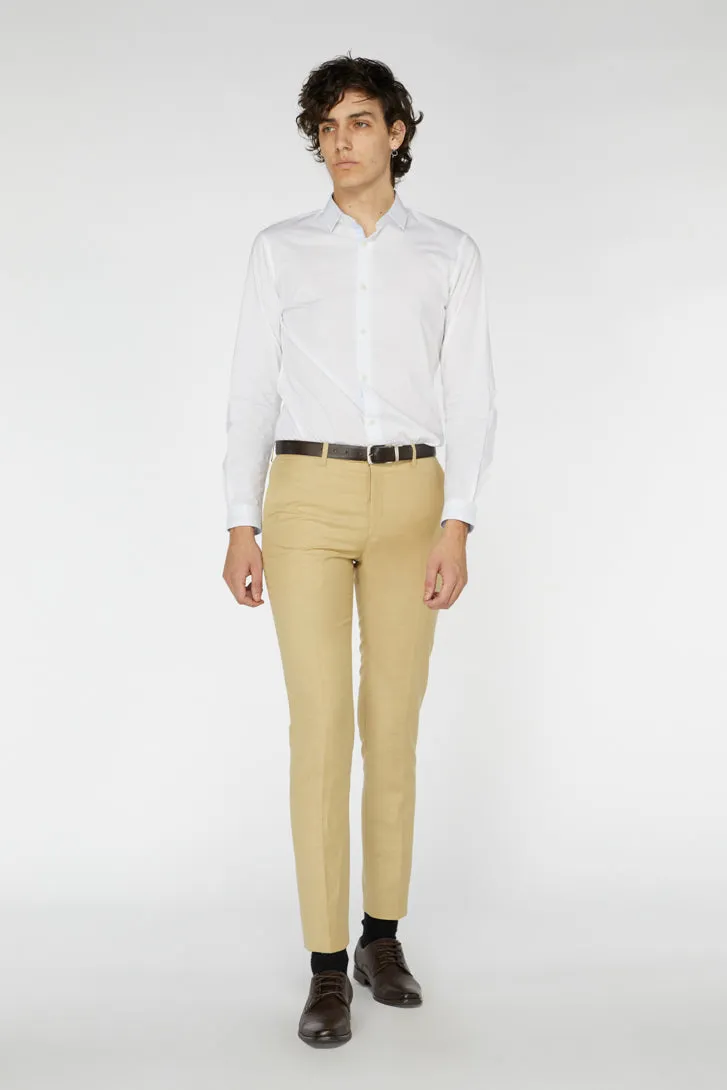 Fawn Linen Suit Pant