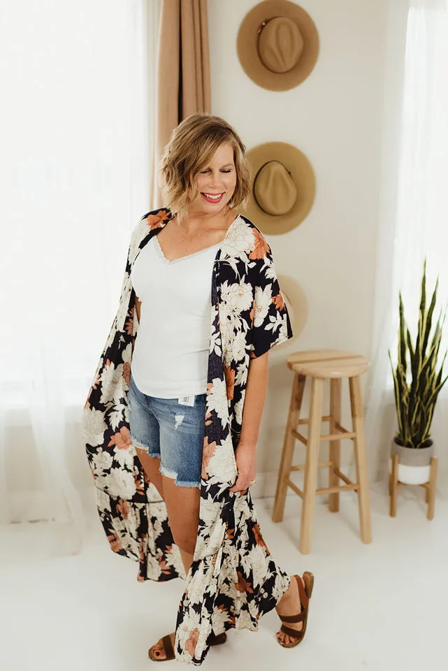 Floral Long Kimono