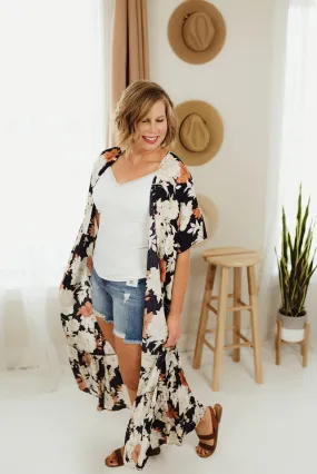 Floral Long Kimono