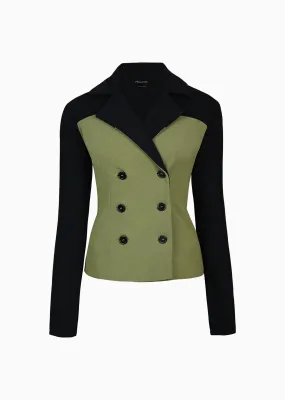 Francine - Stretch Twill Double Breasted Blazer Jacket