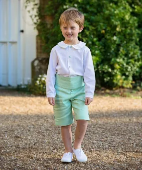 Green Linen Pageboy Set