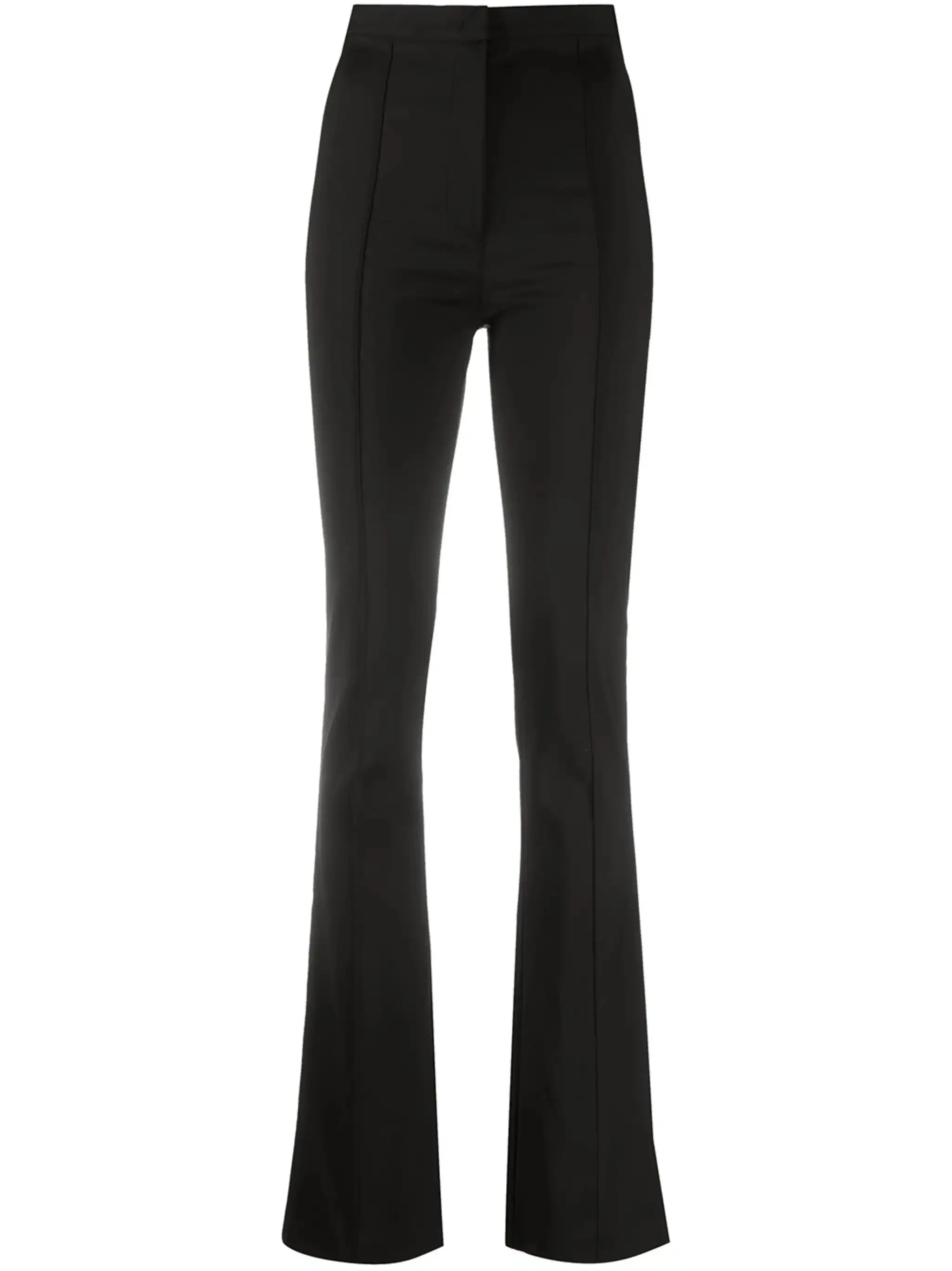 high-waisted flared leg trousers