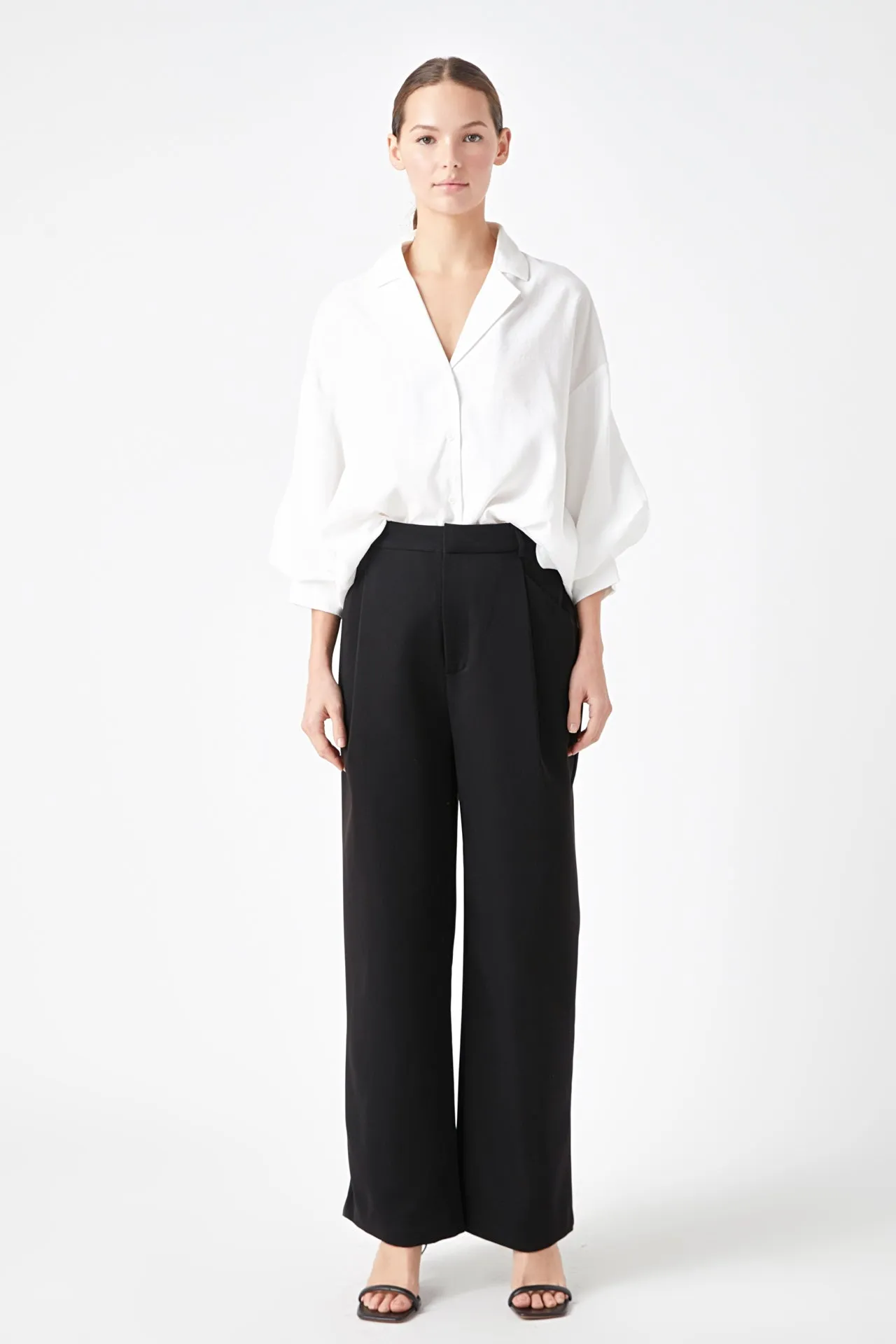 High-Waisted Suit Trousers