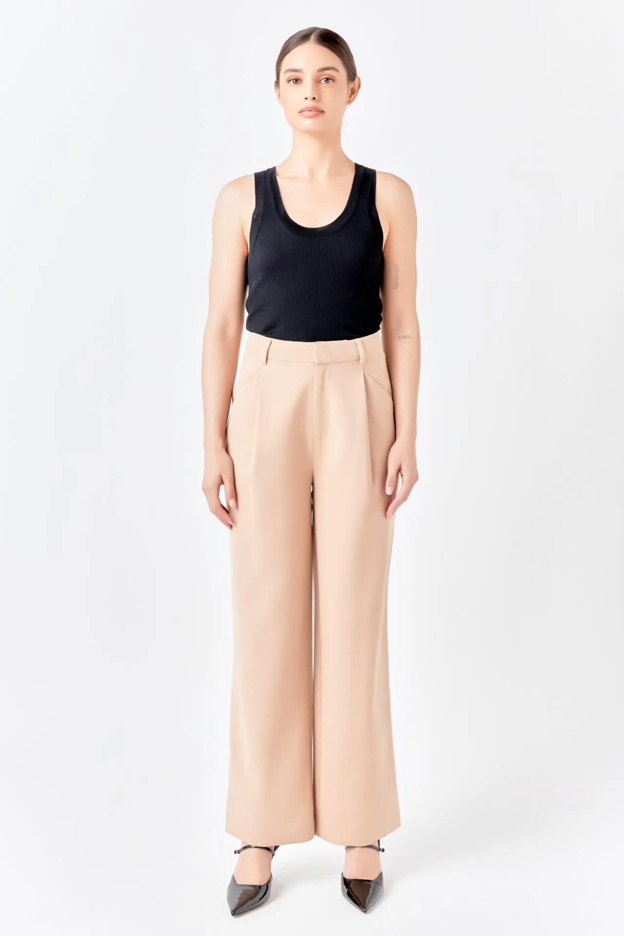 High-Waisted Suit Trousers