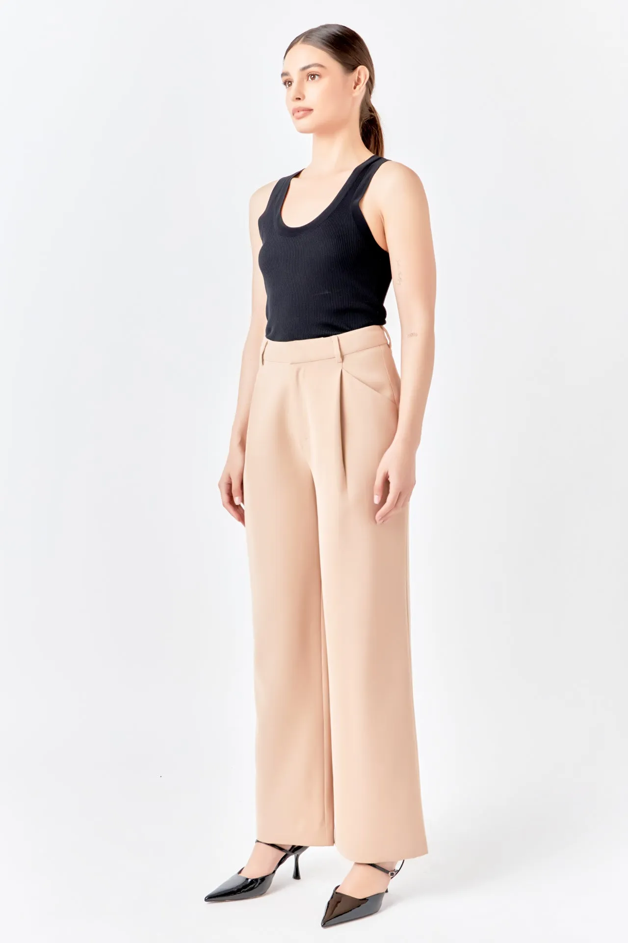 High-Waisted Suit Trousers