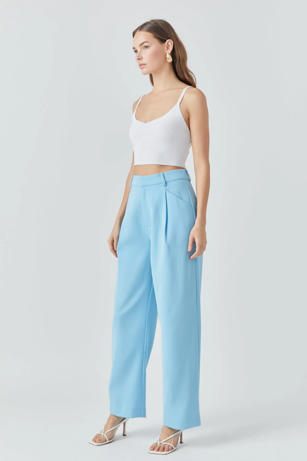 High-Waisted Suit Trousers