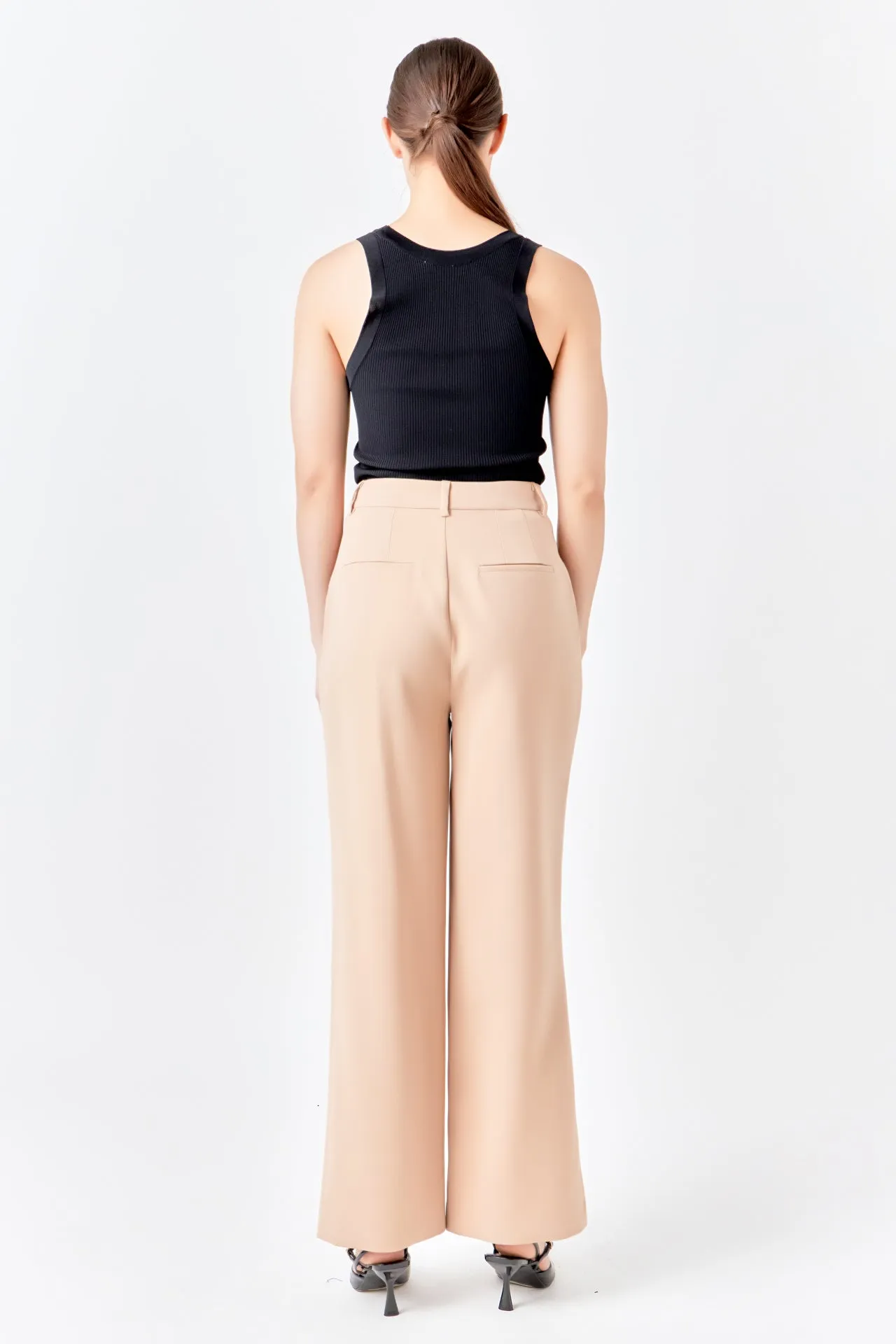 High-Waisted Suit Trousers