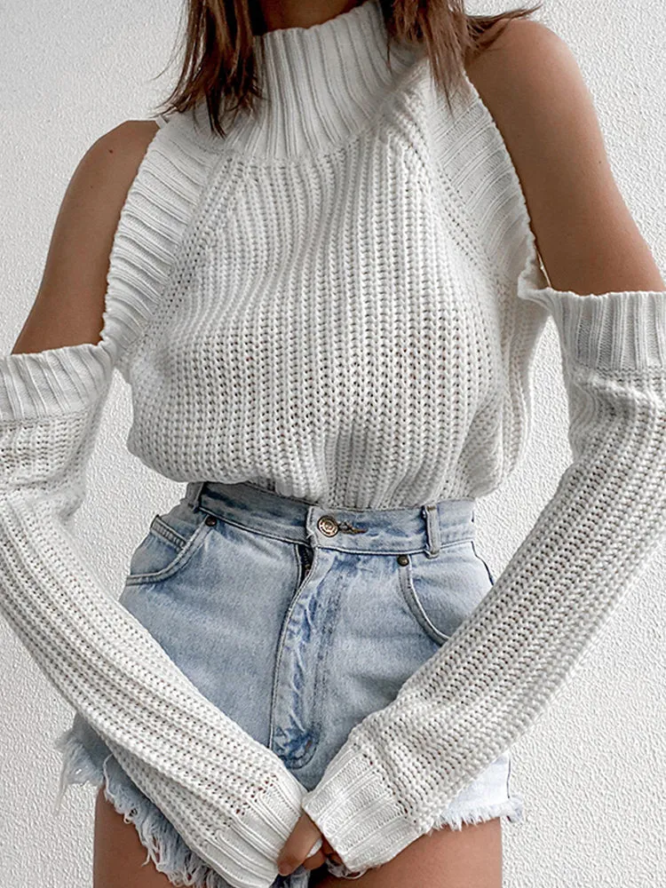 Julia Fashion - Women Fashion Casual Could Shoulder Long Sleeve Pullovers