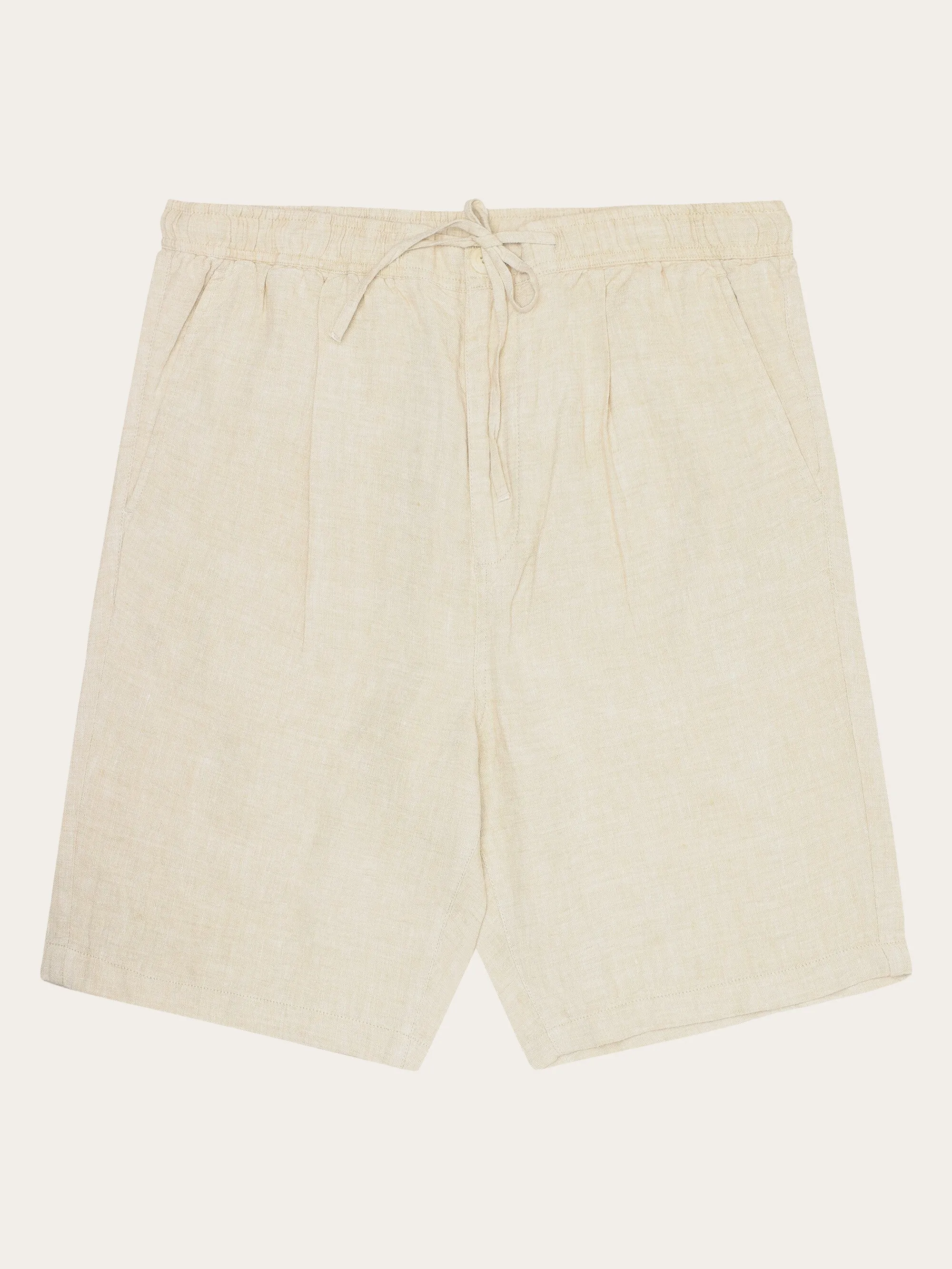 Loose Linen shorts - Light feather gray