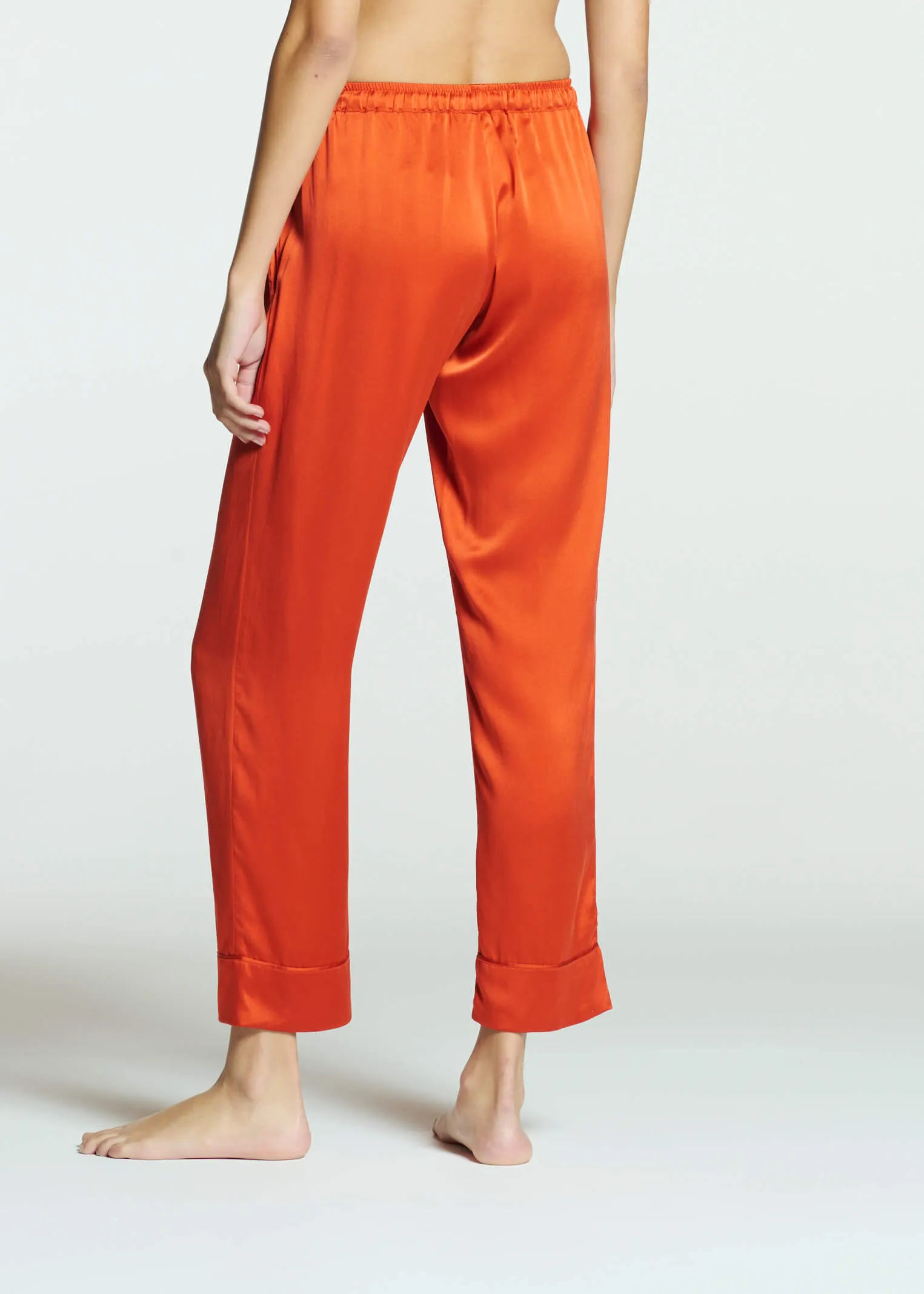 Montilla Trouser Persimmon Silk Charmeuse