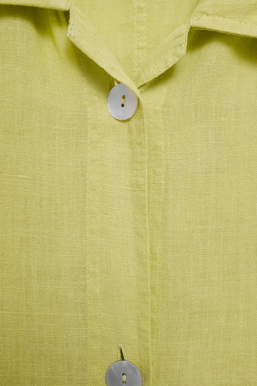 PURE LINEN LIME OVERSIZE SHIRT JACKET