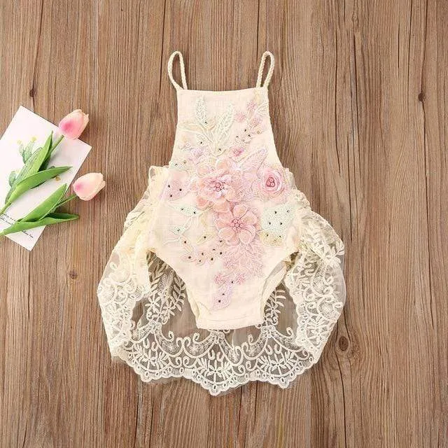 "Elise-Marie" Lovely Lace Romper (2 Designs)