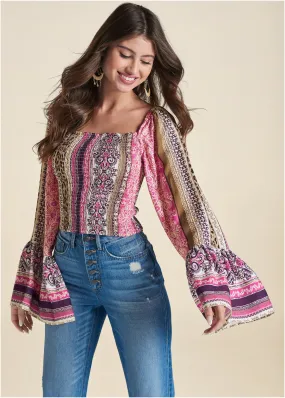 Sandstorm Stripe Top - Pink Multi