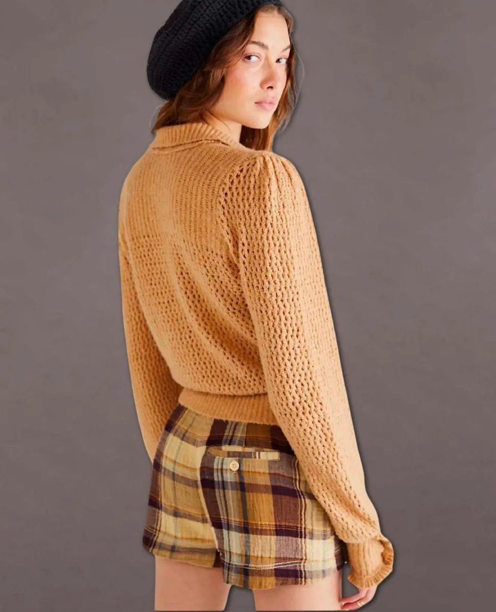 Snowdrift Camel Heather Pullover