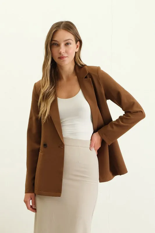 Solid Double Breasted Blazers - 2 Colors!