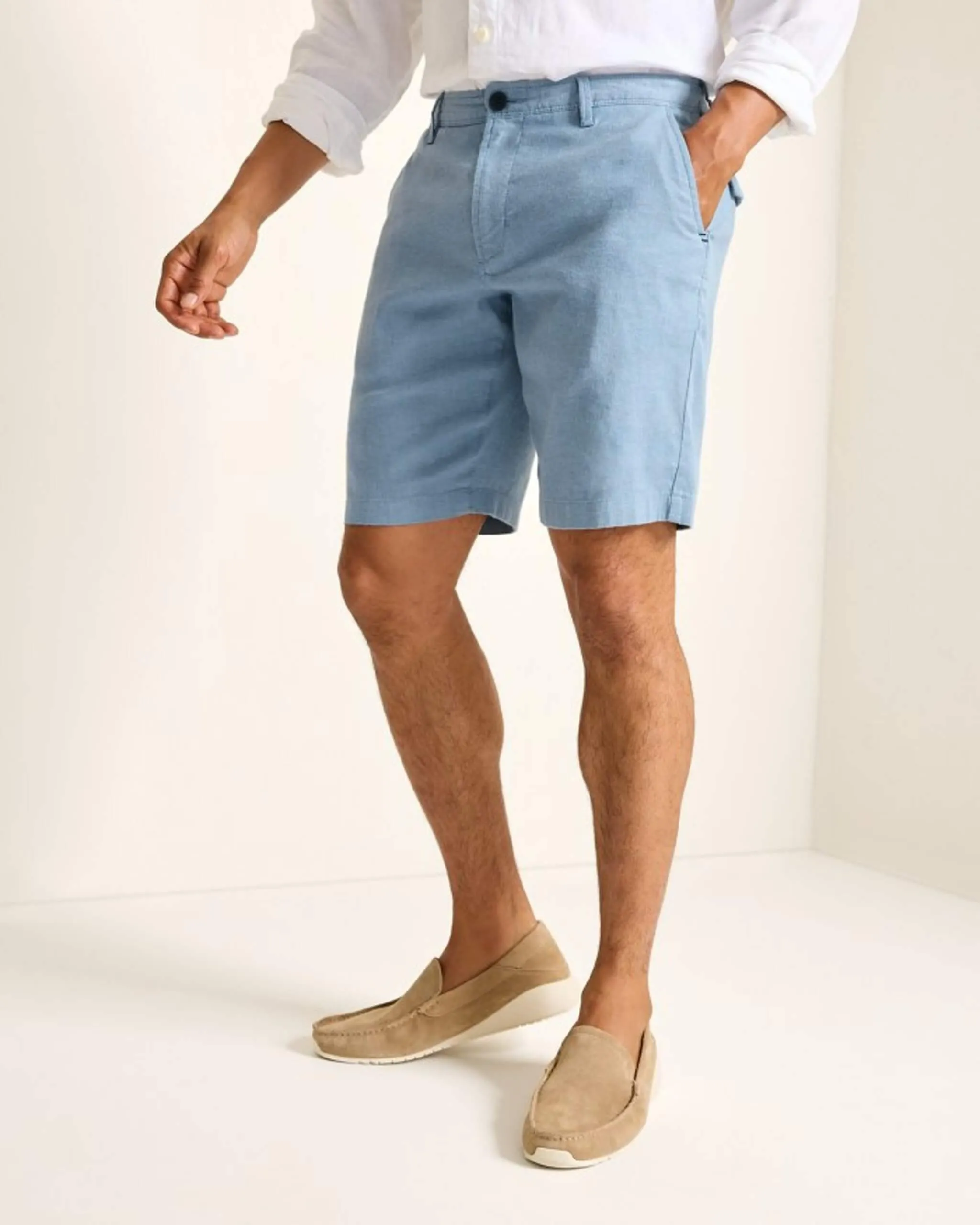 Tommy Bahama 10-Inch Beach Coast Linen Flat Front Shorts - Maritime