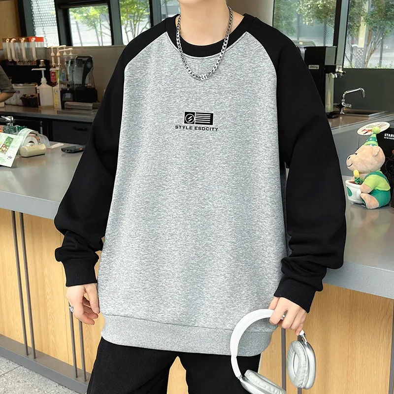 Wiaofellas  -  Fashion Spring Autumn Men's Cotton Sweatshirts Casual Pullovers High Street Wear Loose Hoodies Youth Outdoor Tops Clothing